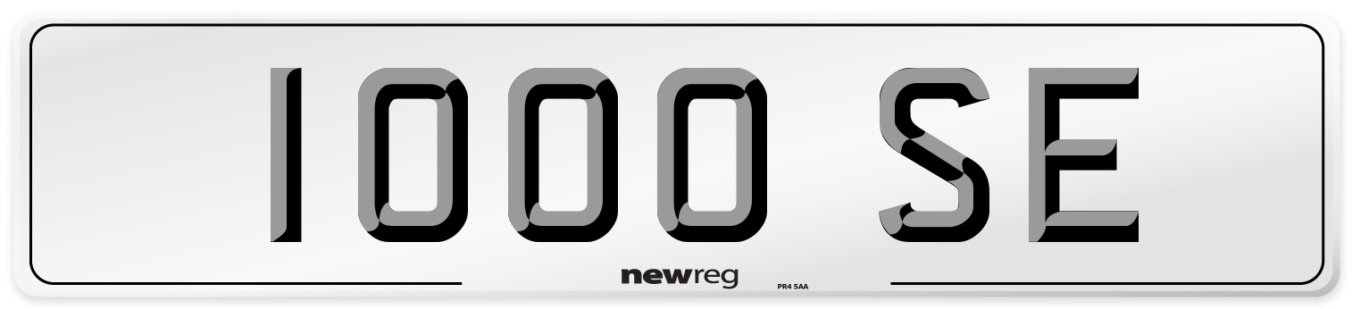 1000 SE Number Plate from New Reg